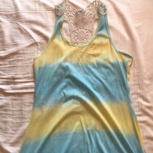 Teal & Yellow Dress
